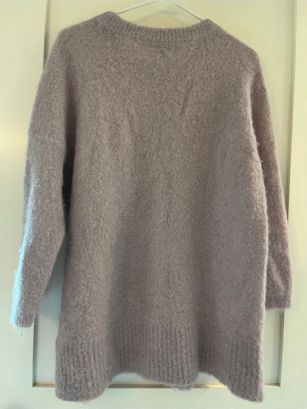 J Crew Fuzzy Lavender Crewneck Women's Sweater